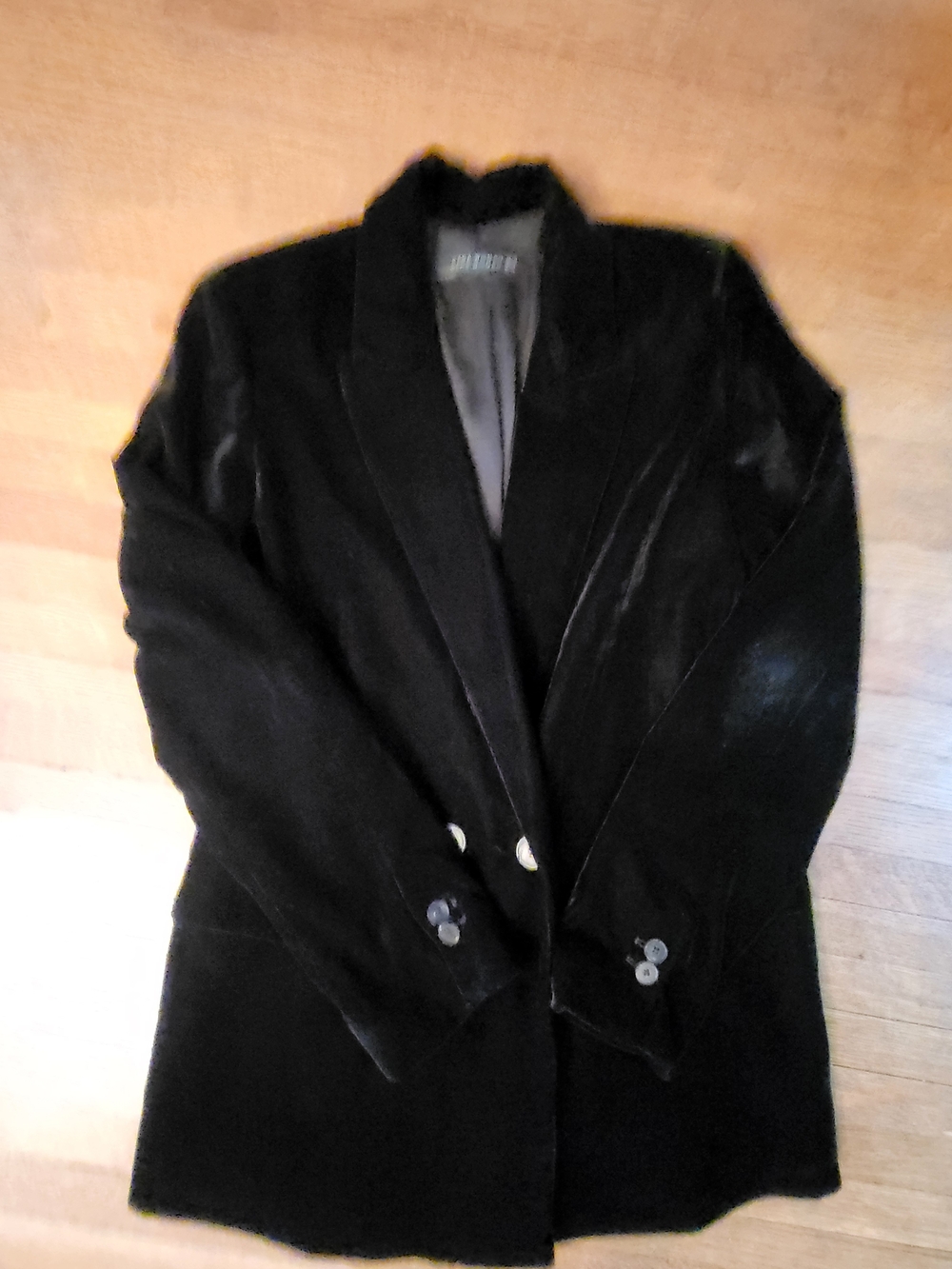 Zara Black Velvet Blazer Jacket